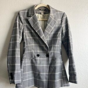 H&M US S plaid blazer